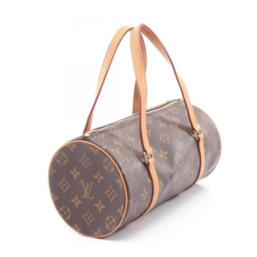 Louis Vuitton Papillon Handbag Canvas Leather Monogram Brown